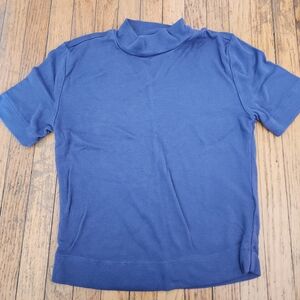 Babaton Purple Ribbed Cropped Baby Tee